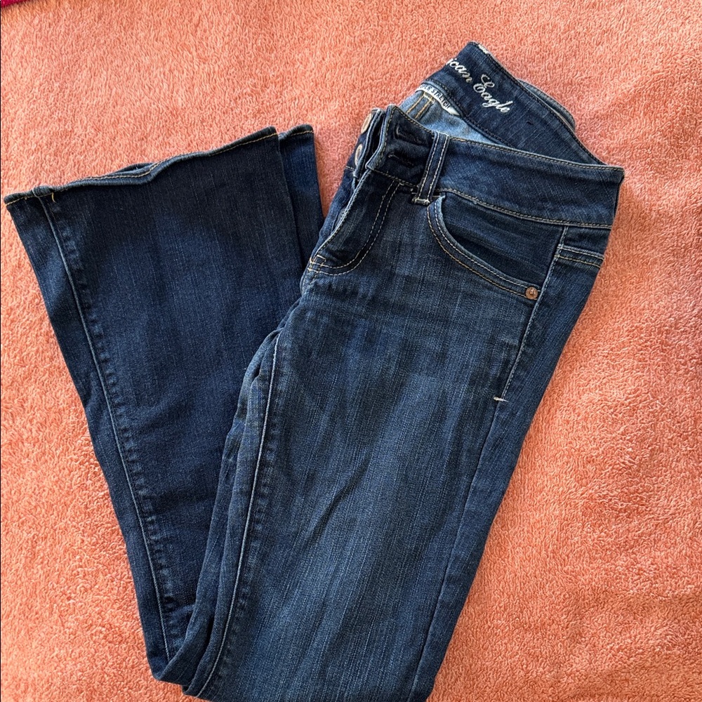 American Eagle Outfitters Women's Deep Indigo Flare Jeans